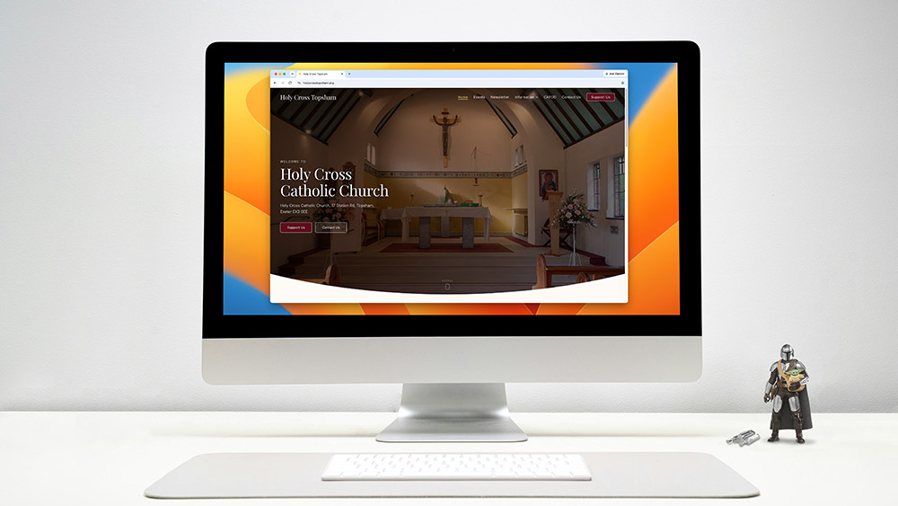 Holy Cross Catholic Church website – click to visit the live site